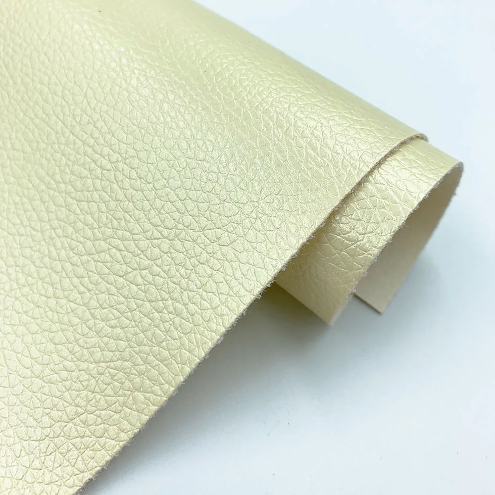Litchi Pattern Waterproof Faux Leather Fabric for DIY Sewing and Crafting