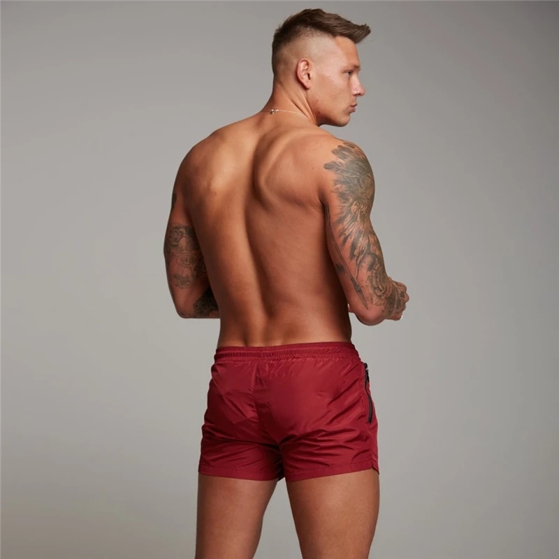 Brand Running Three-quarter Pants Breathable Quick Dry Sports Fitness Shorts Gym Workout Short Pants Swimwear Men's Sportswear 5