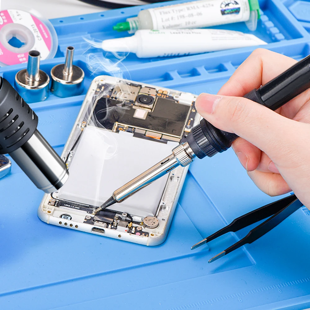 JCD 8898 2-in-1 Soldering Station LCD Digital Display 750W Mobile Phone Rework Welding Station BGA SMD IC Repair Welding Tool 4