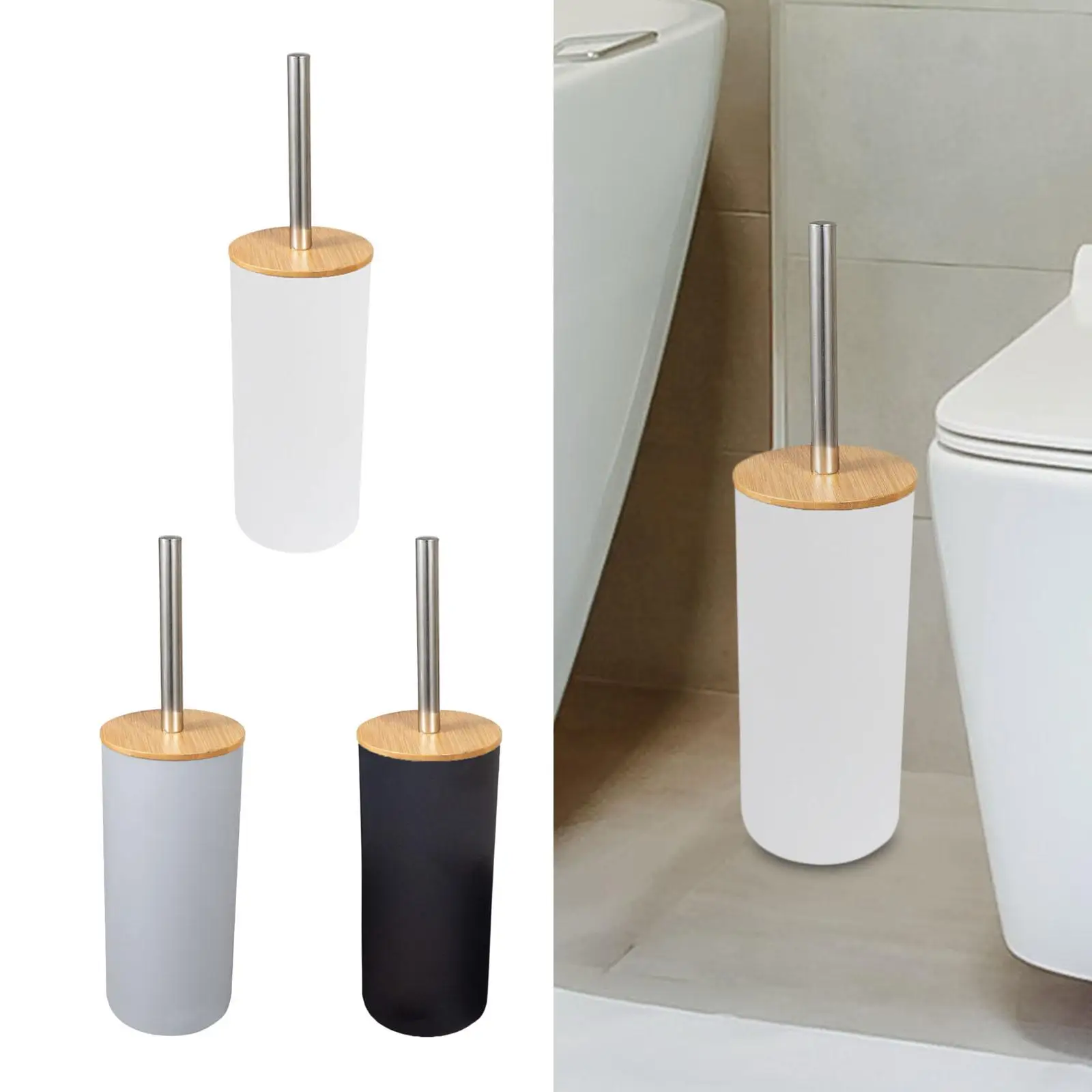 Toilet Brush Set Toilet Scrubber Rim Cleaner Anti Drip Small Size Sturdy Bathroom Accessory Cleaning Toilet Bowl Brush Set