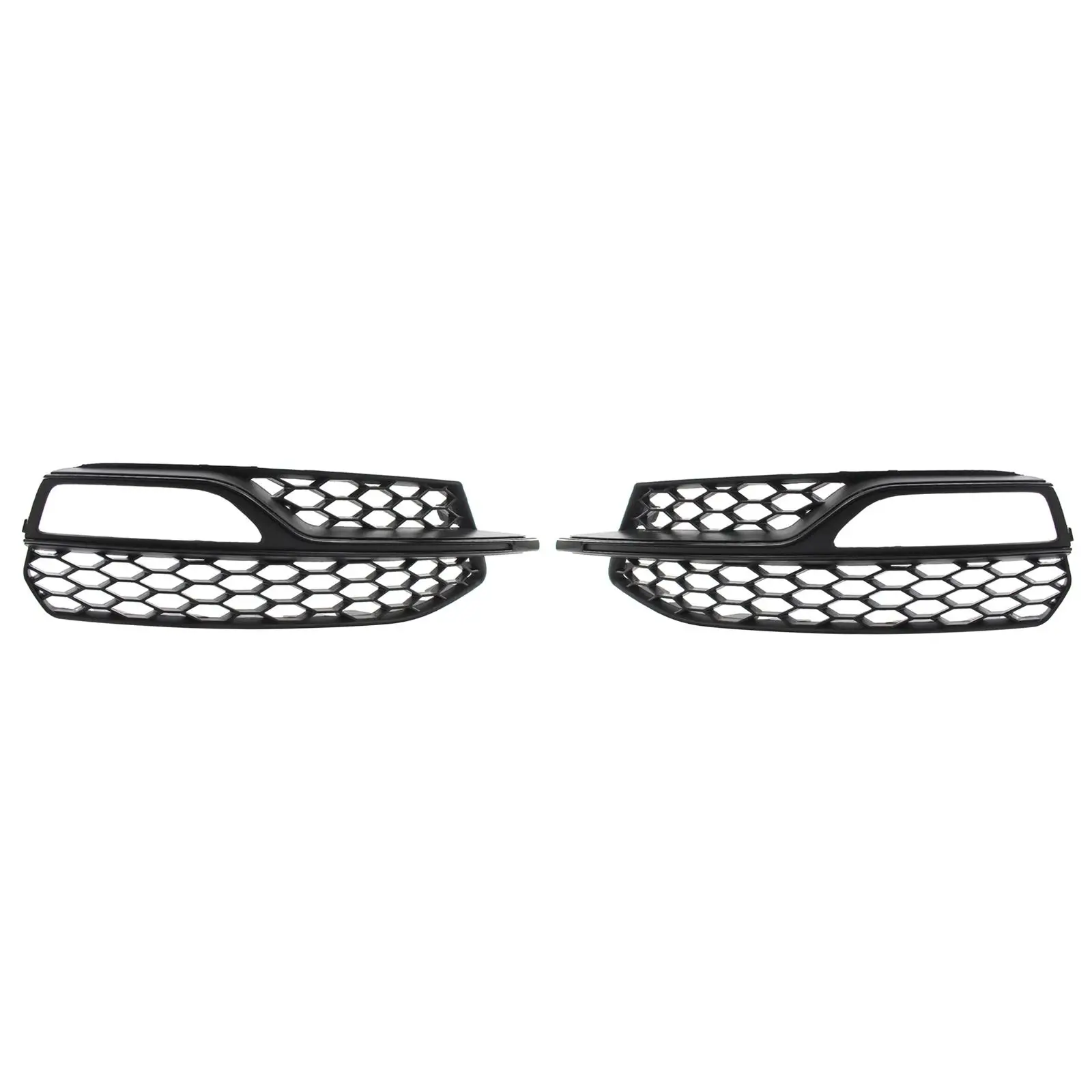 

2x Mesh Front Bumper Fog Light Grilles Cover for A3 S3 13-17