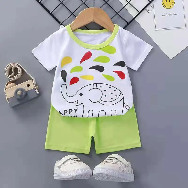 Fashion Summer New Baby Boys Girls Clothing Sets Leisure Sports Kids T-shirt + Shorts Sets Children's Outfit 6 Months-4 Years baby clothing set long sleeve	 Baby Clothing Set