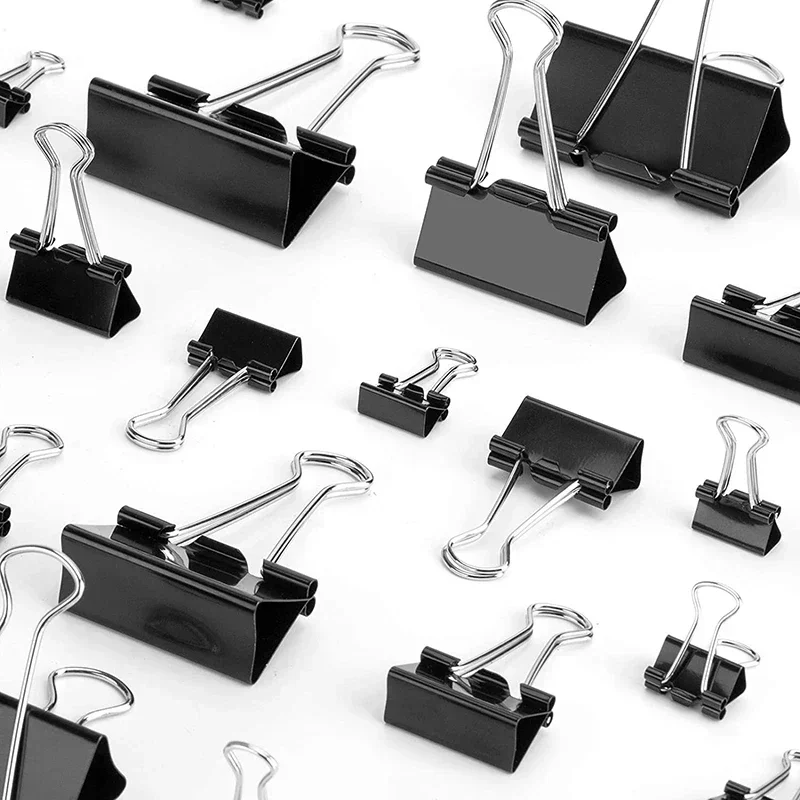 10pcs Metal Binder Clips Multifunction File Letter Tickets Photo Paper Clips Notes Document Grip Clamps Office Binding Supplies paper clips binder clips metal clamp clips