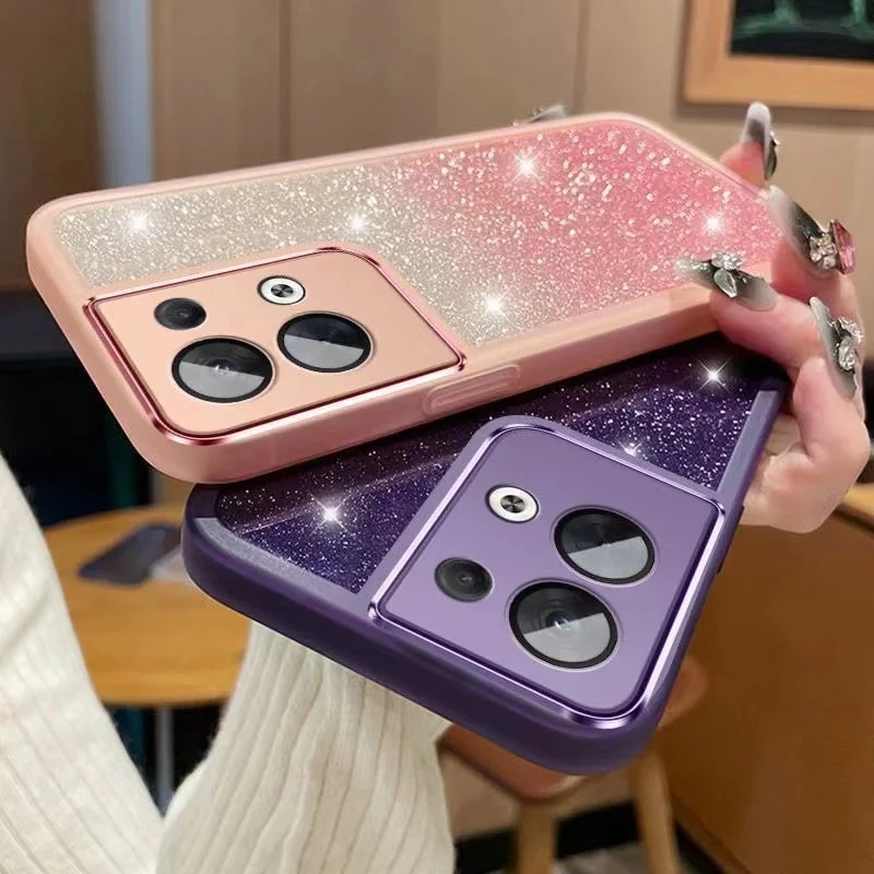 Luxe Glitter Lens Protector Silicone Case