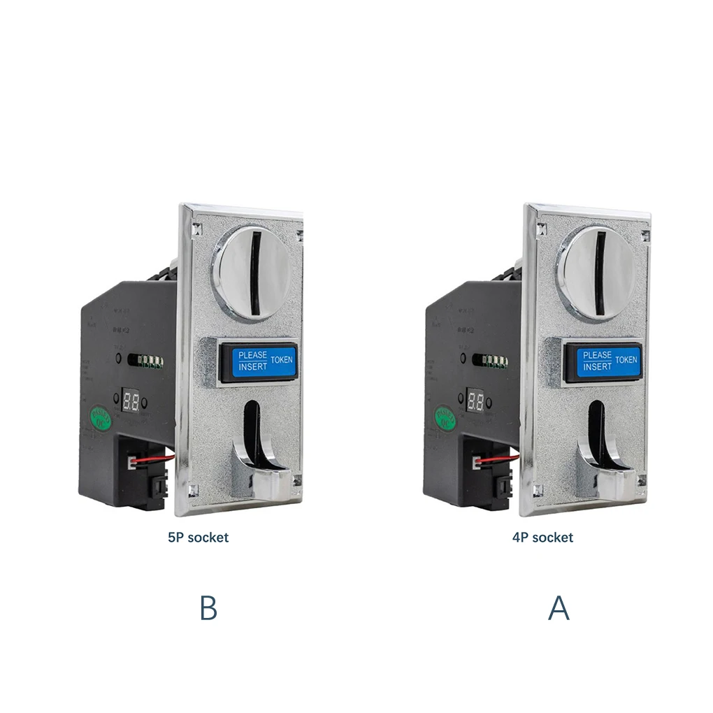 자판기 세탁기용 멀티 코인 디펜서, 실용적인 아케이드 게임 액세서리, 4P 소켓-Freehip.co.kr