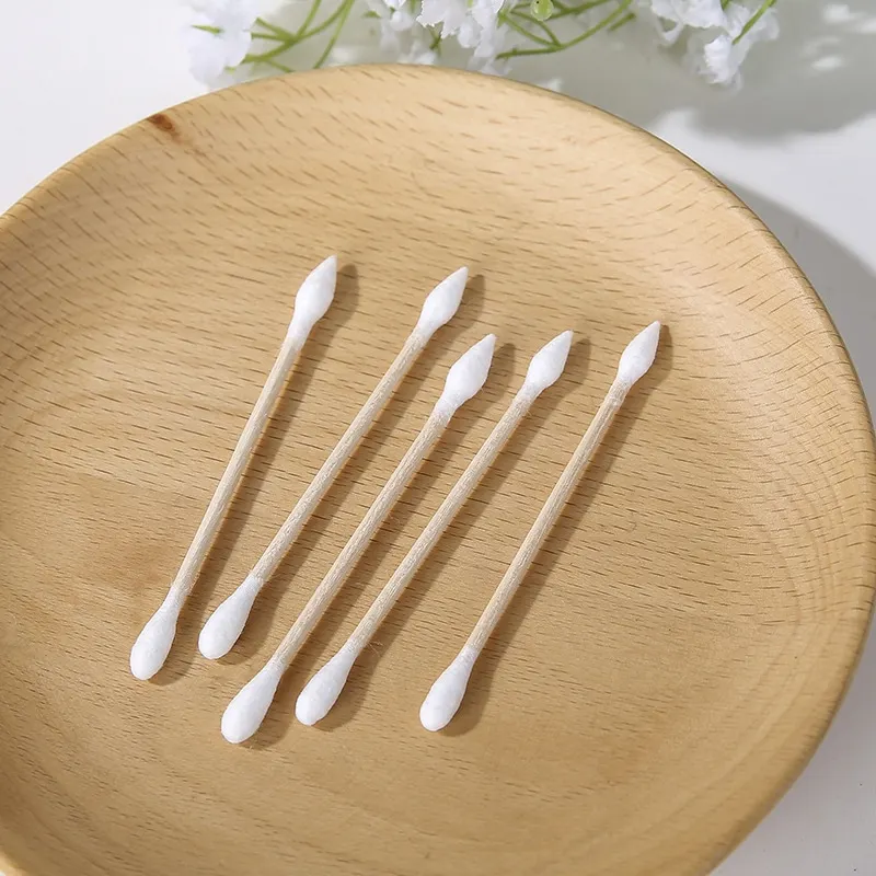 Cotton Swabs Double-ended Wooden 200 Bottles