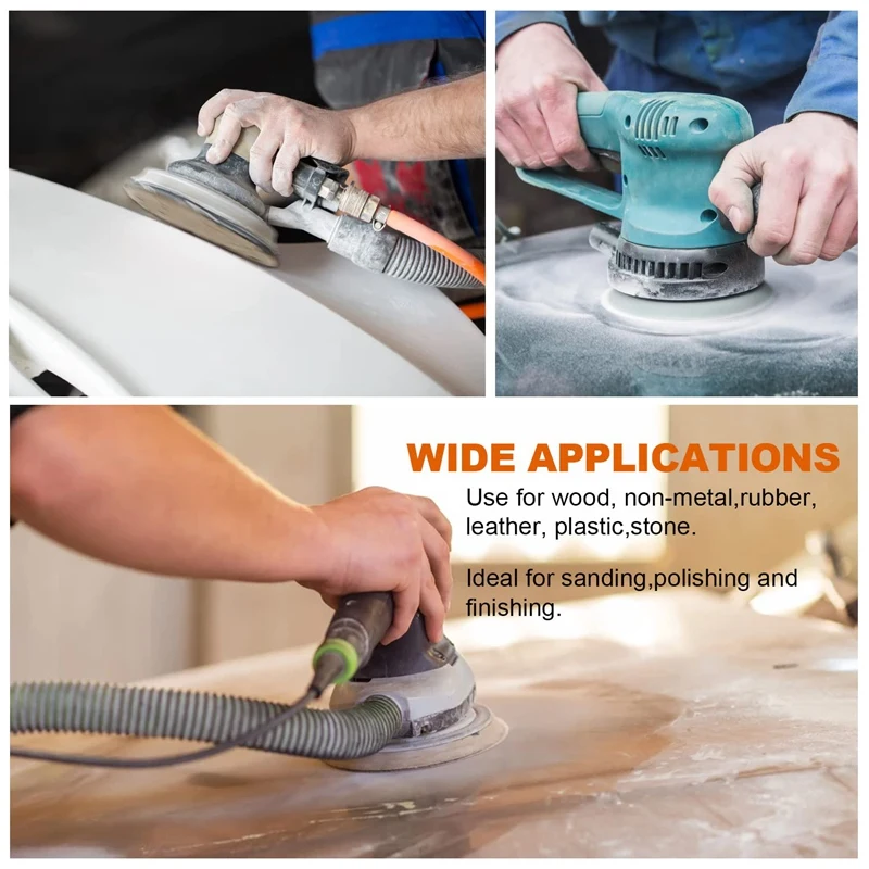 5Inch Sanding Disc Hook And Loop Sandpaper 320 400 600 800 1000 1500 2000 3000 4000 500 7000 1000 With Interface Pad