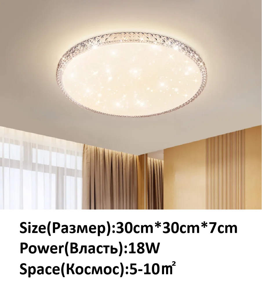 led ceiling lights Modern Crystal LED Ceiling Light Warm and Romantic Crystal Round Square Ceiling Light Living Room Bedroom Light Remote Control smart ceiling light Ceiling Lights