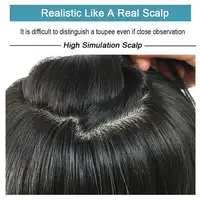 Silk Base Toupee Realistic Men's Wig Lace Hair System Wigs Human Hair Male Hair Prosthesis Asian Wig Man Natural Hair Hairpiece 2