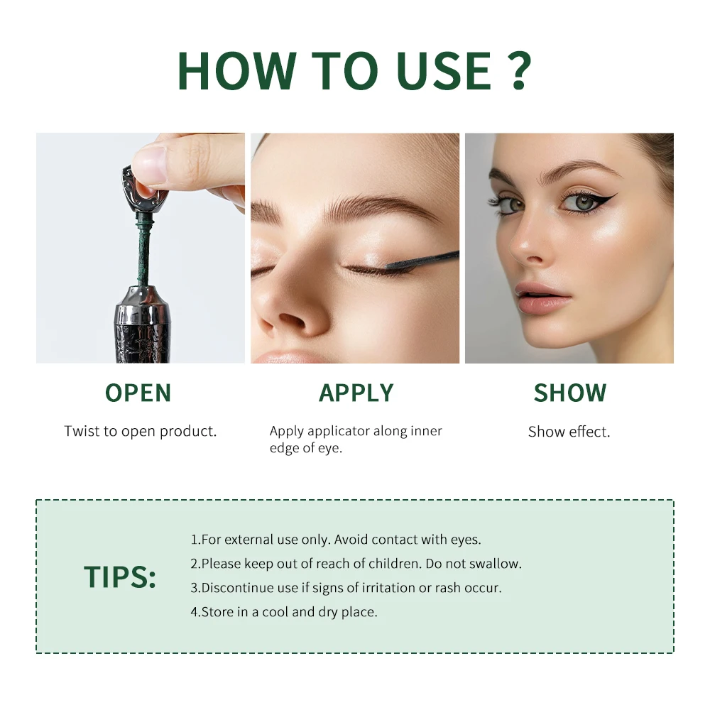 Eyeliner Pencils Liquid Eyeliner Eyeliner Pen Eyeliner Stamps Kohl Powder Eyeliner Long-Lasting Eye Color Gentle Skin-Friendly Smoothly Outlines