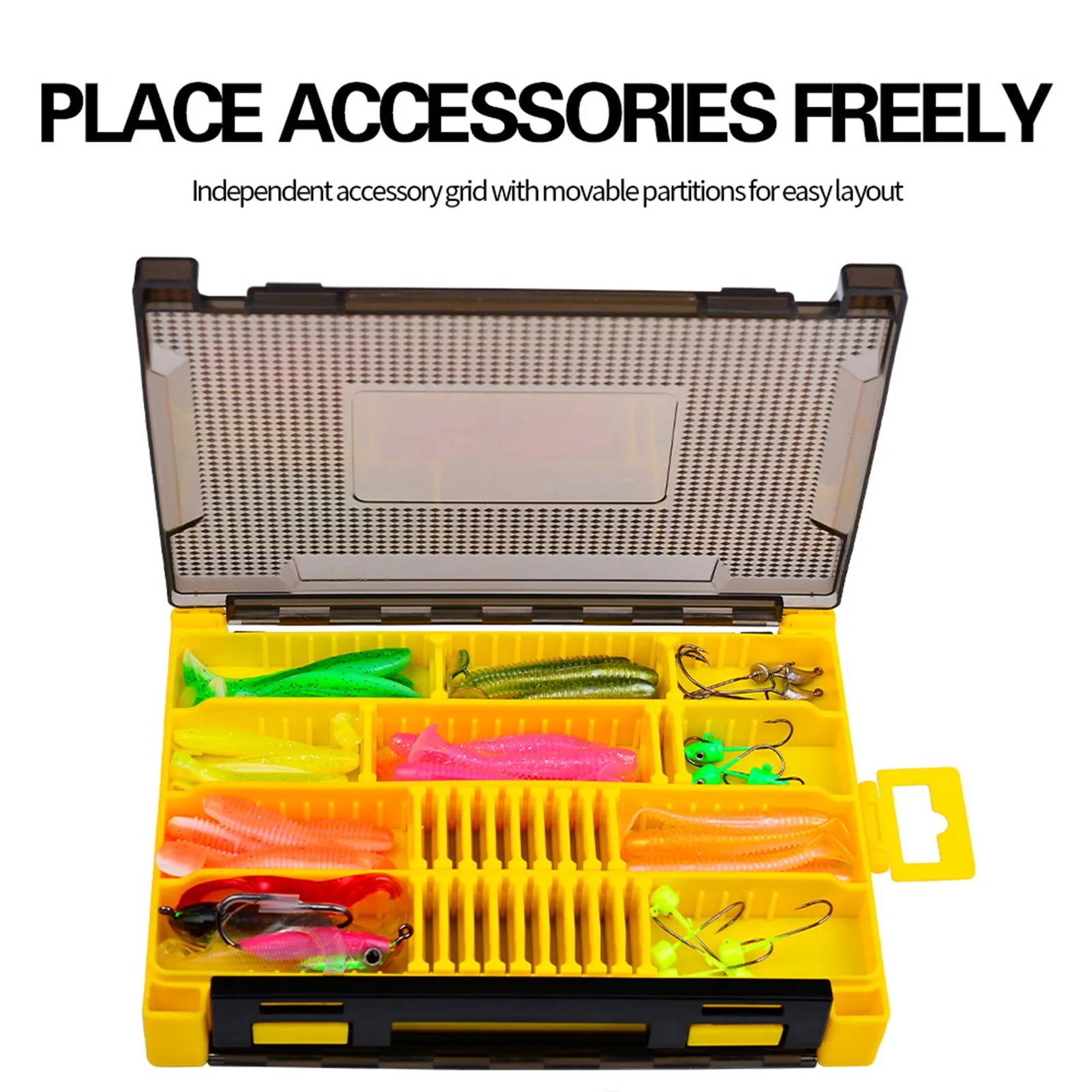 

Fishing Lure Box Organizer Double Sided Fishing Bait Tackle Storage Case for Vest Casting Fly Fishing
