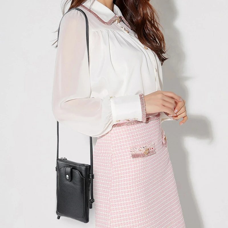 PU Leather Solid Color Women's Diagonal Cross Bag Image 6