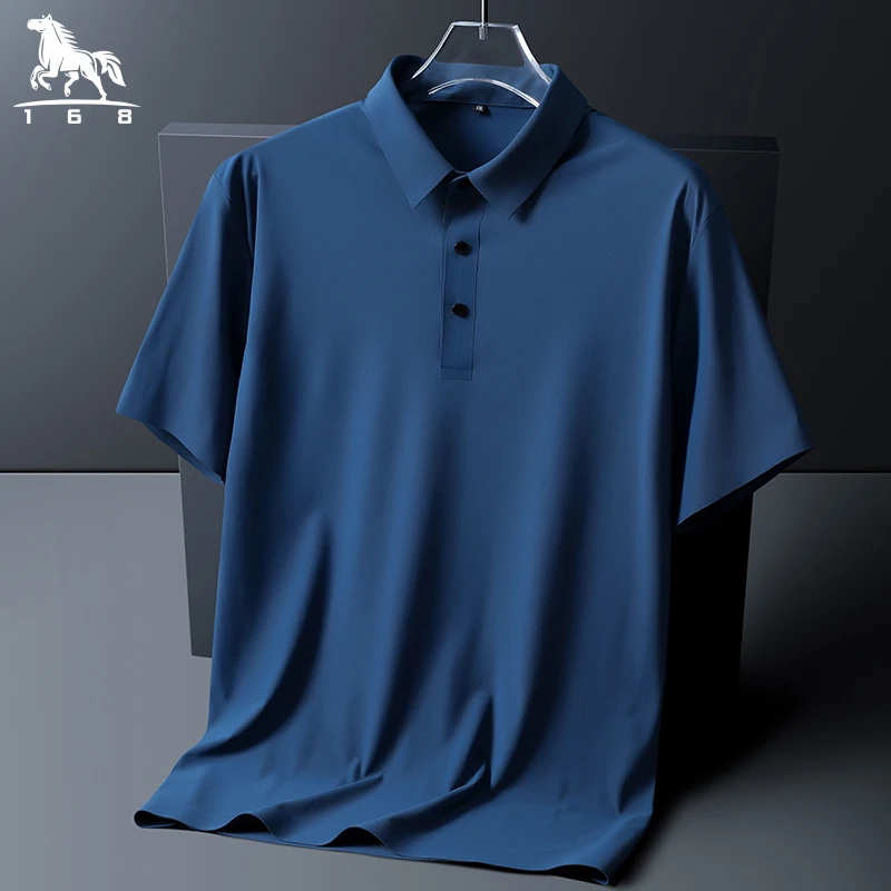 

polo shirt men 6XL 7XL 8XL Summer new High quality mens short-sleeved polo shirt Ice silk Men's business casual polo shirt 2212