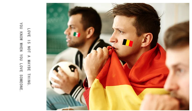 2 Stück temporäre Tattoo-Aufkleber für Fußballspiele, Sportfans, Party-Dekoration – Detail 9