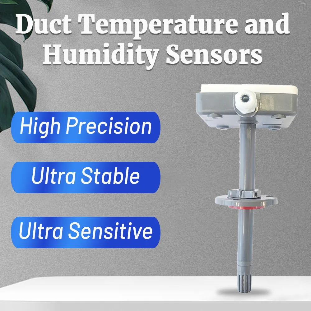 

Temperature and Humidity Pipe Sensor Industrial High Precision DC10-30V Transmitter RS485 0-2V 0-5V 0-10V 4-20MA Output