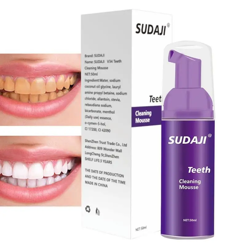 

Deep Cleaning Foam Toothpaste Stain Removal Mousse Toothpaste 50ml Intensive Teeth Cleansing Mousse Stain Removal 3D White