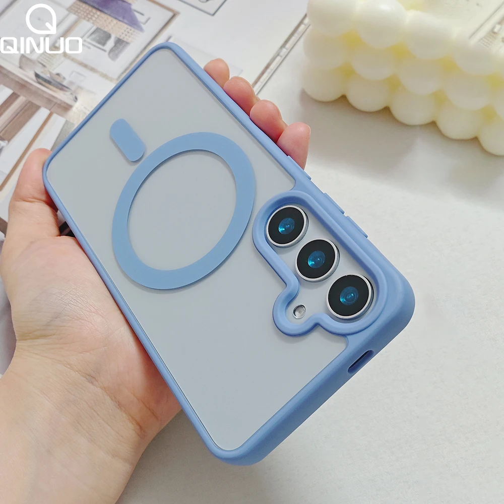 Vibrant Macaron Magnetic Clear Case with MagSafe Compatibility