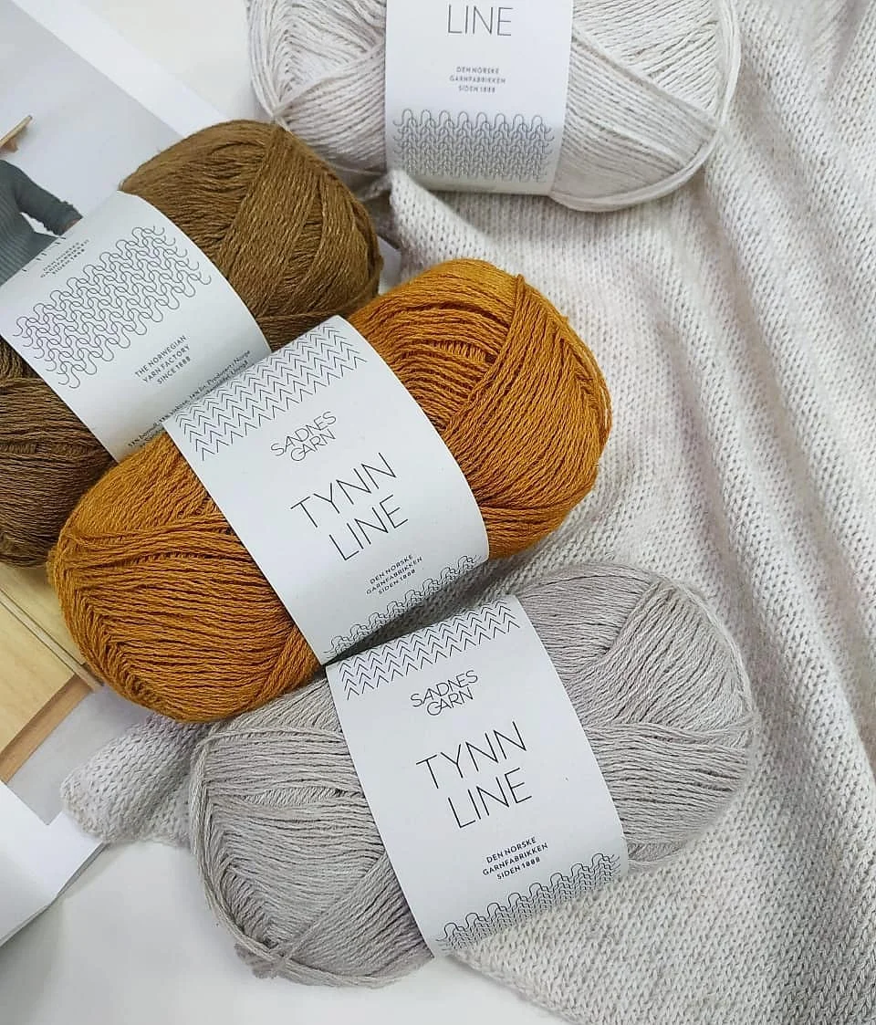 1*50g ball Sandnes Garn Tynn  Line Yarn Handknitting Yarn linen cotton blended yarn 2