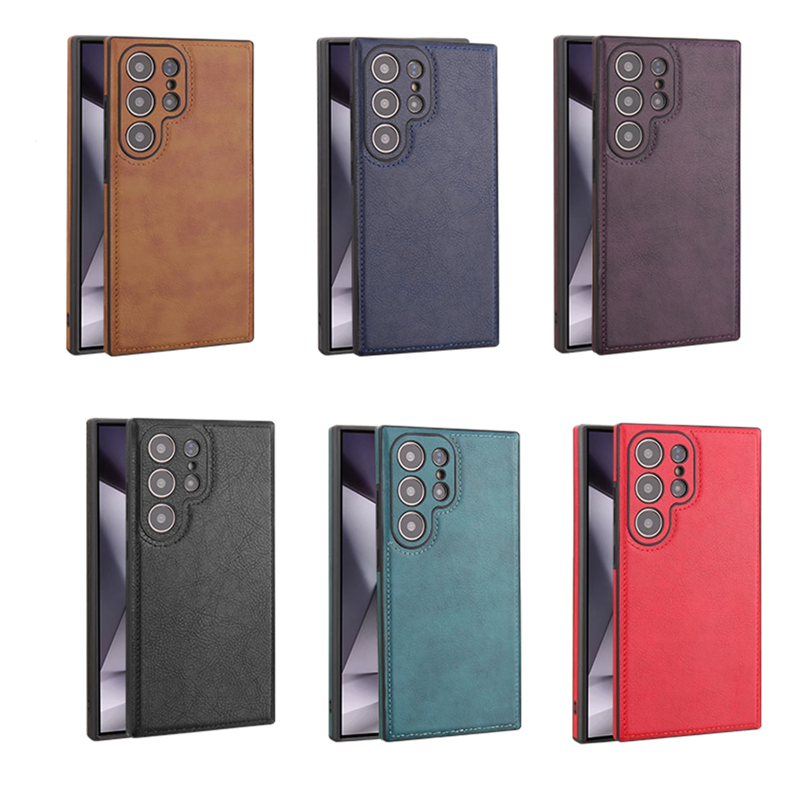 Fashion Retro Leather Shockproof Phone Case Cover
