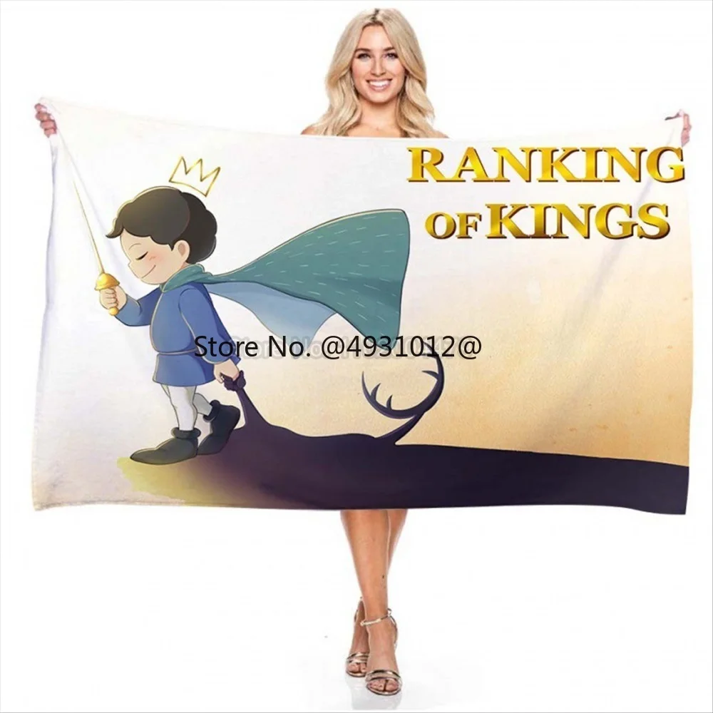

2023 Anime Ranking of Kings Bath Towels Polyester Fiber Cartoon Washcloths Beach Towel for Bathroom Home Swimming Decor