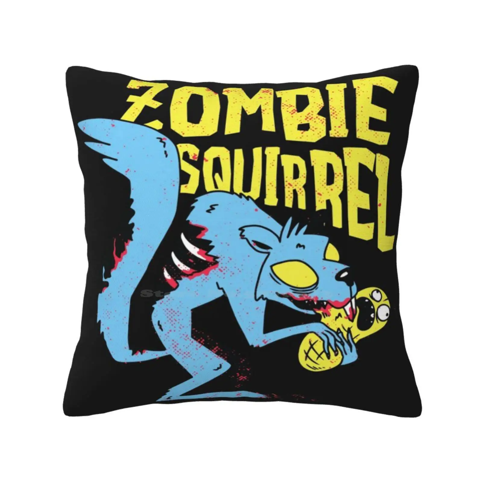 Zombie Scoiattolo Funny Cute Decor Square Federa Zombies Zombie Style Zombie Life Zompiekiller Zomiedrawing Zombie Comic
