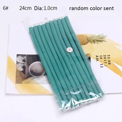 10-Pack Heatless Sponge Hair Curlers - Soft Foam Rollers for Effortless Styling (1cm  random color)