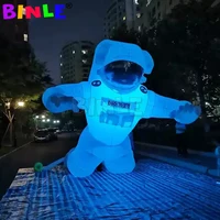 Advertising Giant Inflatable Alien Astronaut Spaceman Characters With LED Lights Flying Space Man For Party Decoration 2