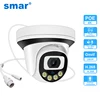 Smar 4K 8MP POE Dome IP Camera Two AI Face Detection  Way Audio H.265 Onvif Color Night Vision CCTV Surveillance Home Security 1