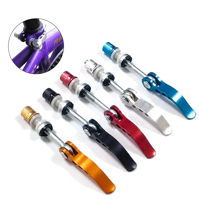 Bike Seatpost Clamp Mountain Bicycle Seat Tube Screw Quick Release Lever Universal