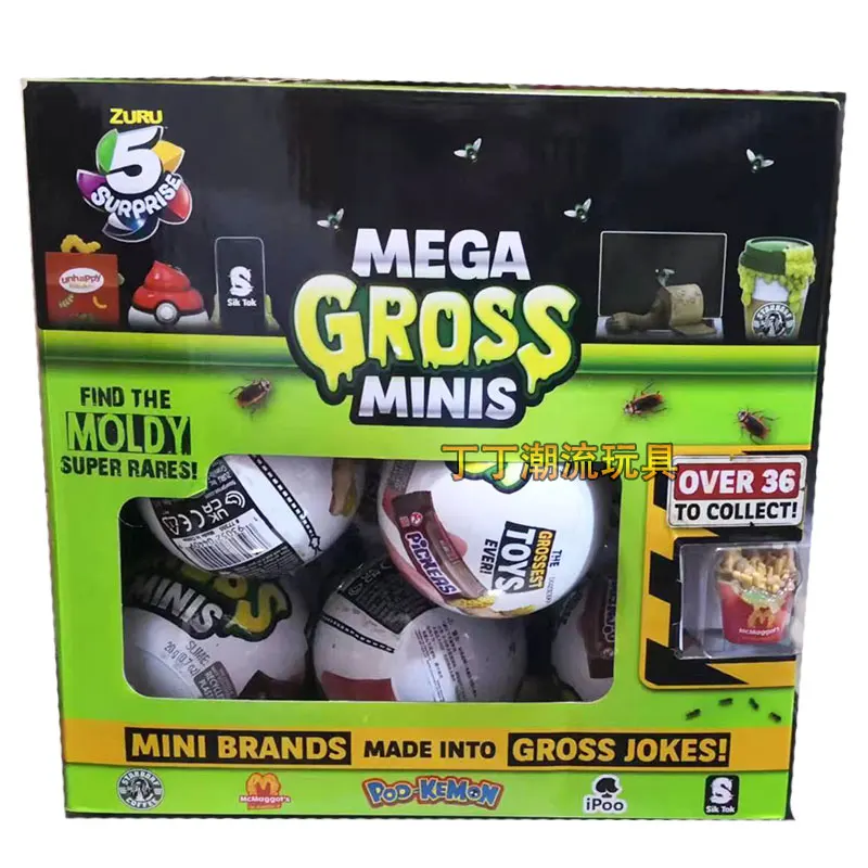 Zuru Mega Gross Mini Super Disgusting Food Product Simulation Mini Toys  Hobbies Action Figures Holiday Gifts for Children