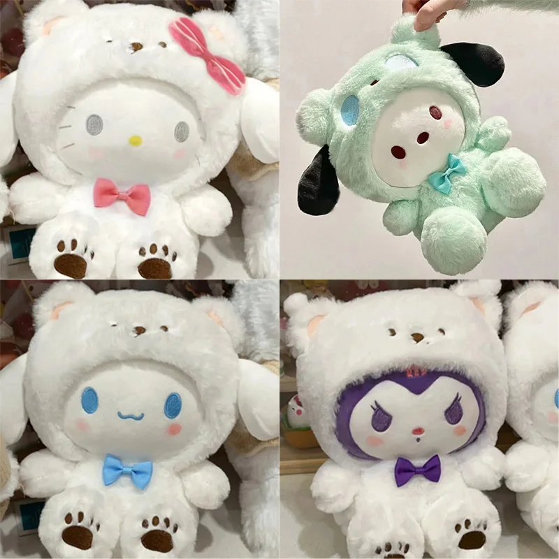 

Sanrio Anime Plush Doll Hello Kitty Cinnamoroll Kuromi Kawaii Soft Stuffed Animals Toys for Baby Girls Cuddle Toys Pillow Gift