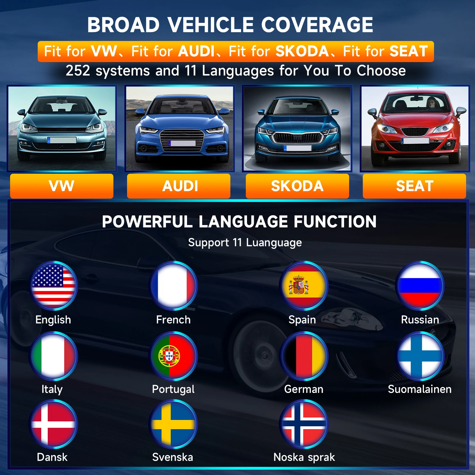AUTOPHIX 7610 OBD2 Automotive Diagnostic Scanner All System Code Reader Oil D-P-F ABS SRS Reset for VW Audi Skoda