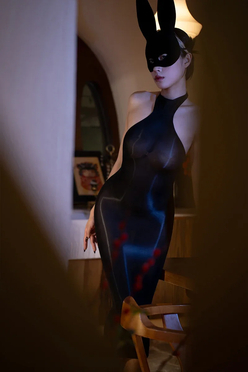 

Новинка 2024, женское шелковое кокетливое белье большого размера для пар, черное шелковое платье-комбинация, пикантные пижамные колготки, платье с запахом на бедрах