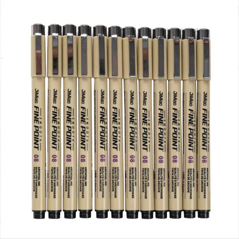1 Pcs Pigment Liner Micron Pens Neelde Drawing Manga Pen Brush Art Markers  Waterproof Fineliner Sketching Pen Stationery - AliExpress