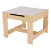 Kids 3 Piece Wooden Table and Chair Set Multifunctional Storage Whiteboard Chalkboard Pull Out Storage Play Art Craft 3
