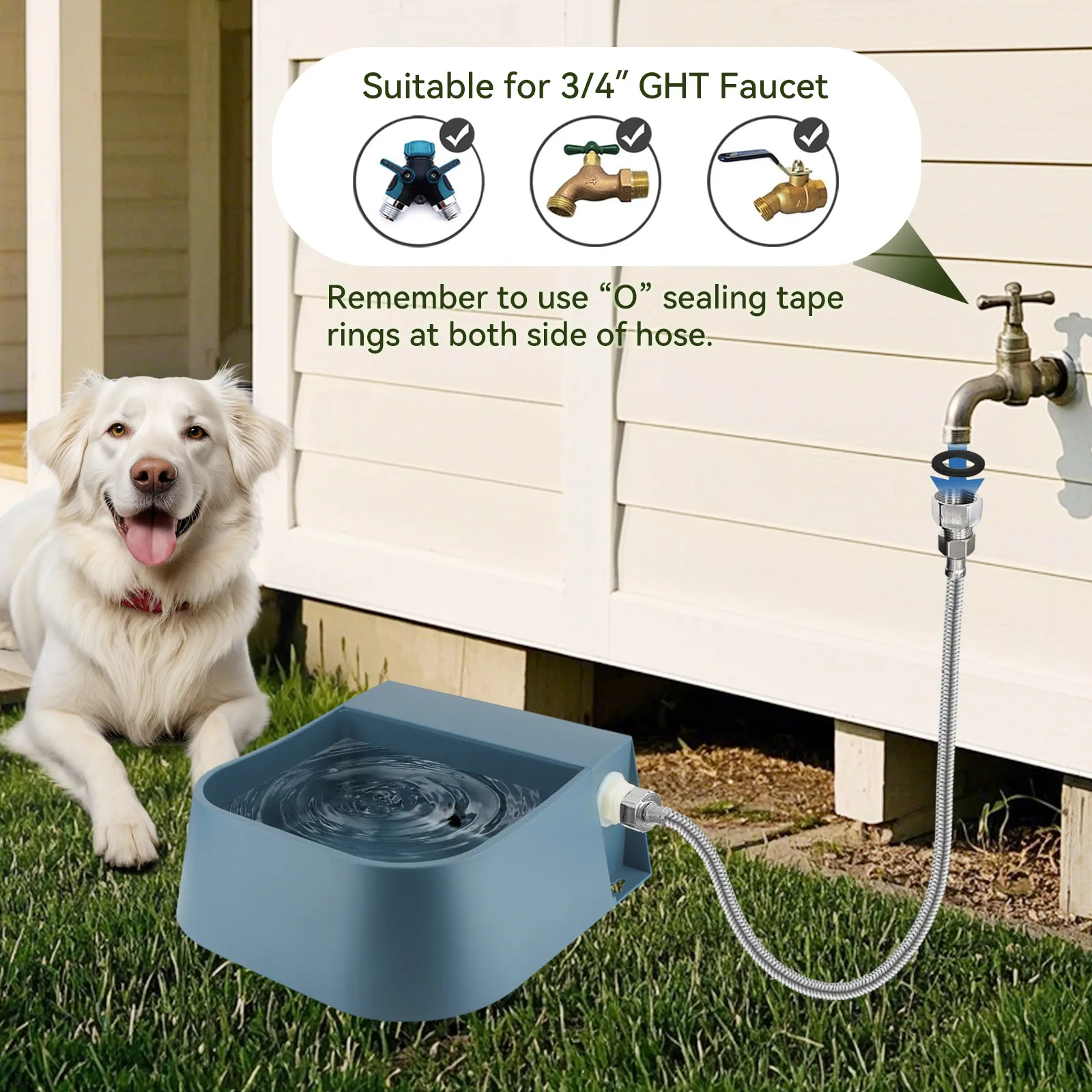 Automatic Water Bowl For Dogs Horses And Farm Animals_voghion.com