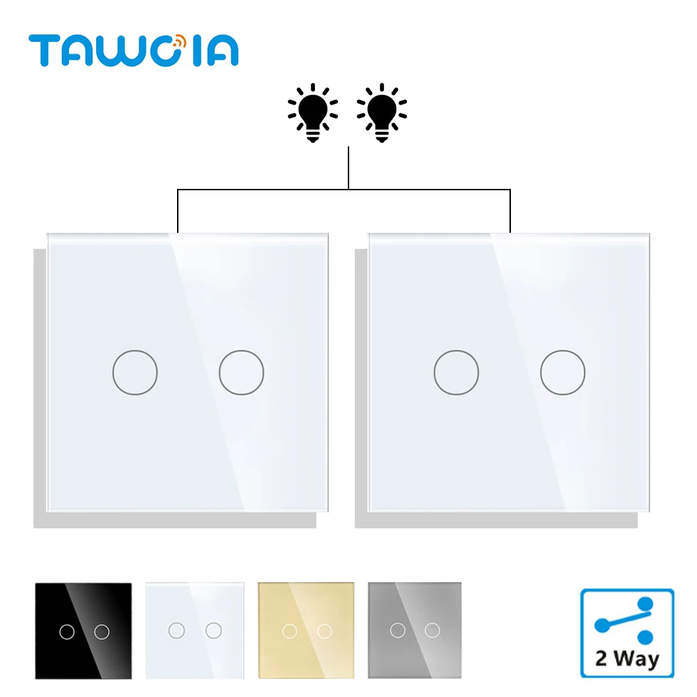 2 Gang 3 Way Touch Light Switch Touch Light Switch Socket Wall