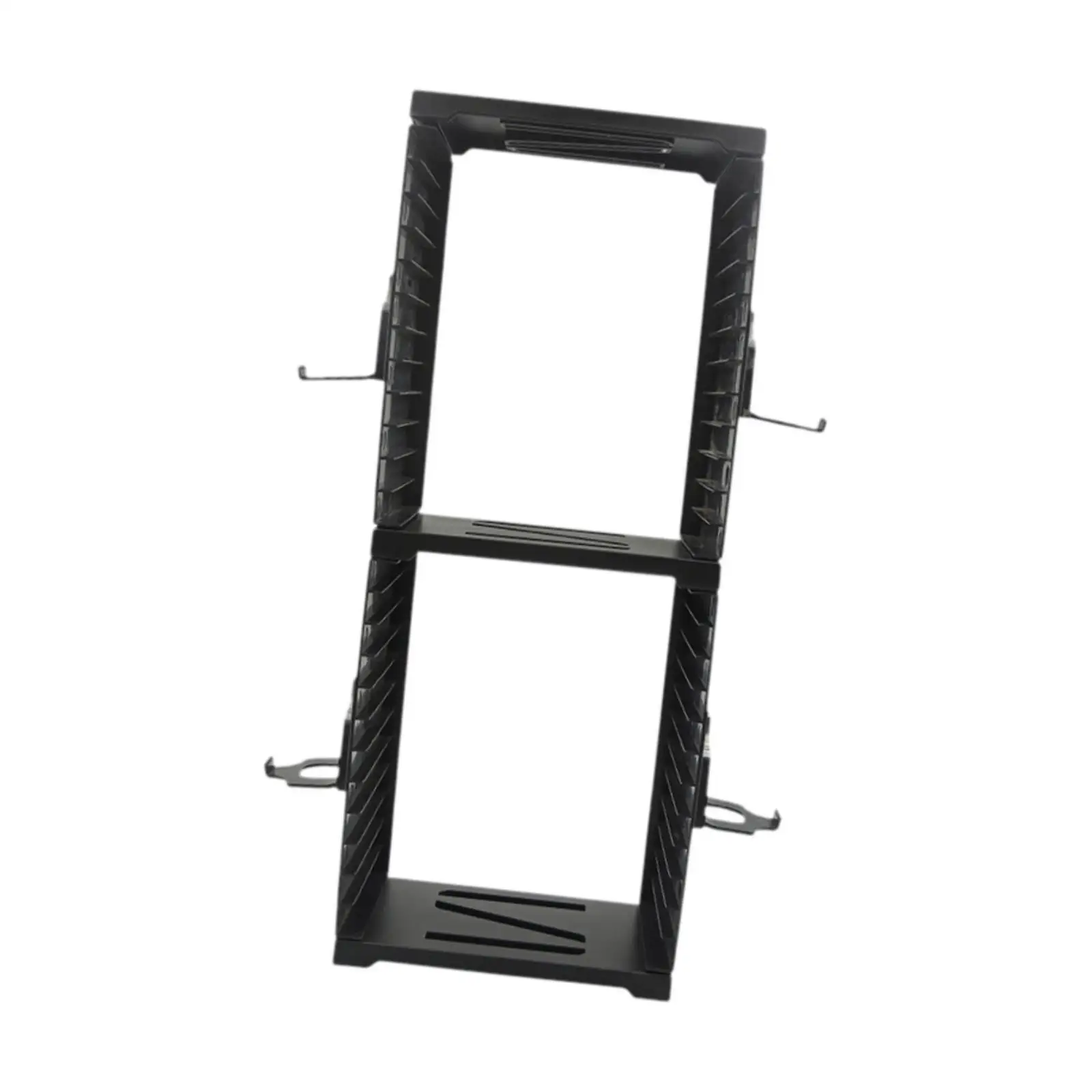 Game Organizer Rack for 24 Disks, Holds 4 Controllers, Ideal for Gamers