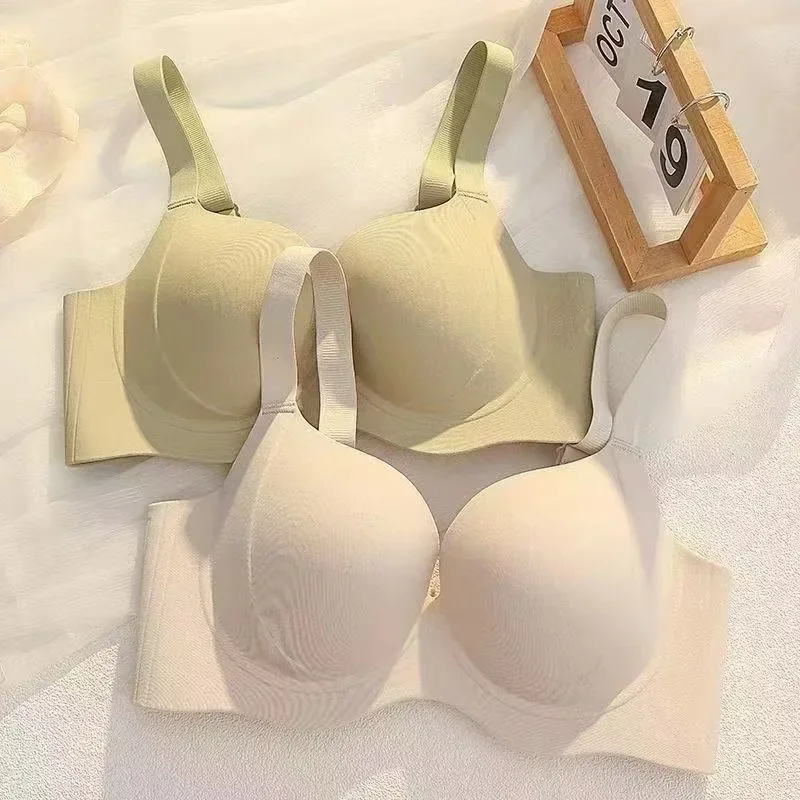 Large Size Underwear for Women with Breathable Large Breasts Small Strapless Bra Without Steel Rings Adjustable Anti-sagging Bra 6