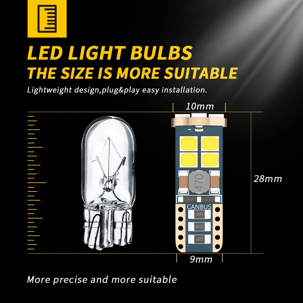 DXZ Canbus LED ,  194 168, ڵ ׸   , , ڵ , W5W, T10, 12V, 24V, 6500K, 10 