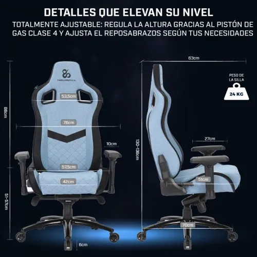 Newskill Gaming Newskill Osiris Silla Gaming Polipiel Negra/Gris