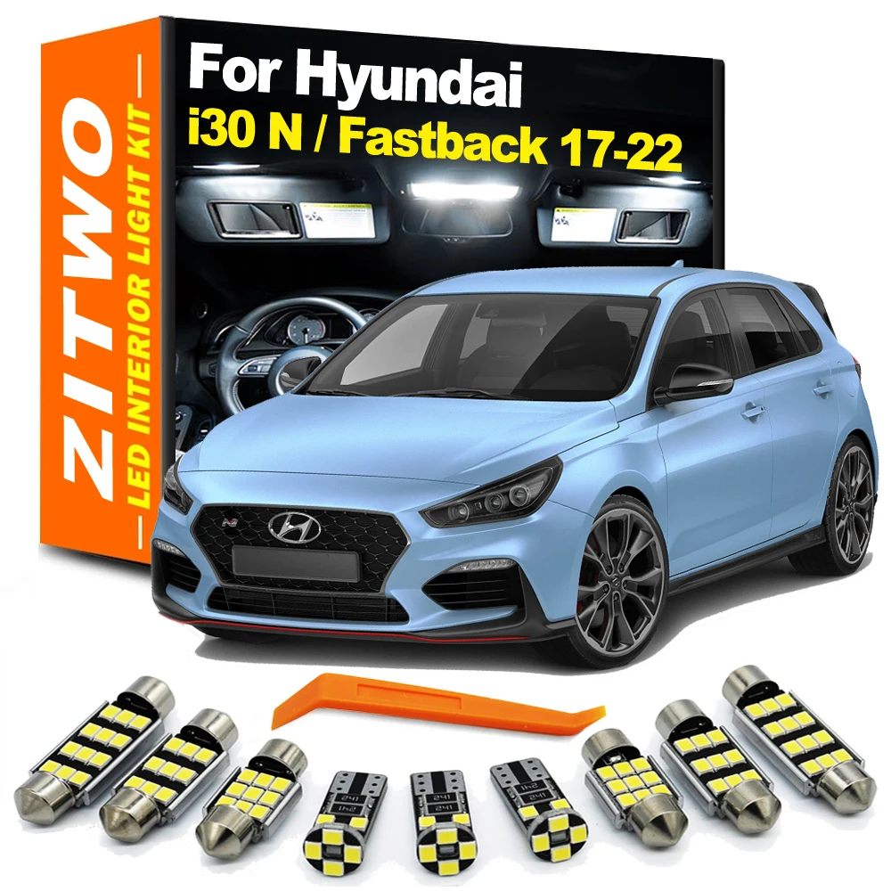 Zitwo 13Pcs Led Kit Lampadina Da Lettura A Cupola Interna Per Hyundai I30 N I30N Fastback 2017 2018 2019 2020 2021 2022 Accessori