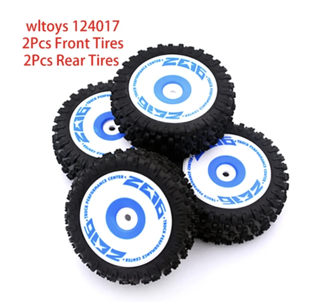 Front and Rear Wheel Tire Tyre for Wltoys 144001 144010 124016 124017 RC Car Upgrade Parts Spare Accessories 4