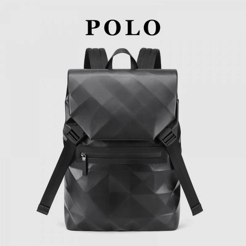 

Polo Trendy Cool Rhombus Backpack Men's 15.6-Inch Business Commute Large Capacity Fashion Travel Computer Backpack Trendy