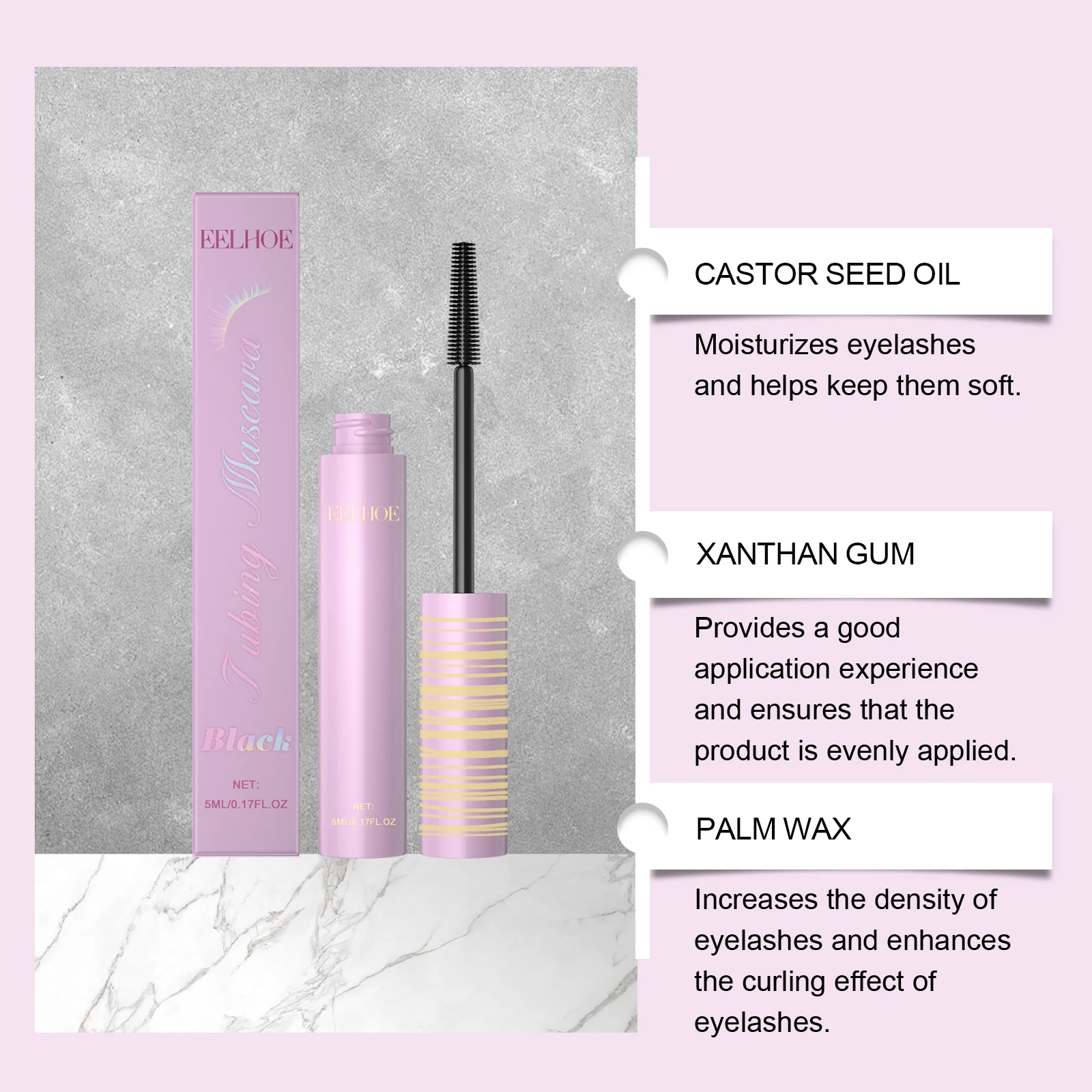 Black Mascara Smudge Proof Long Lasting Lash Volumizing Makeup_voghion.com