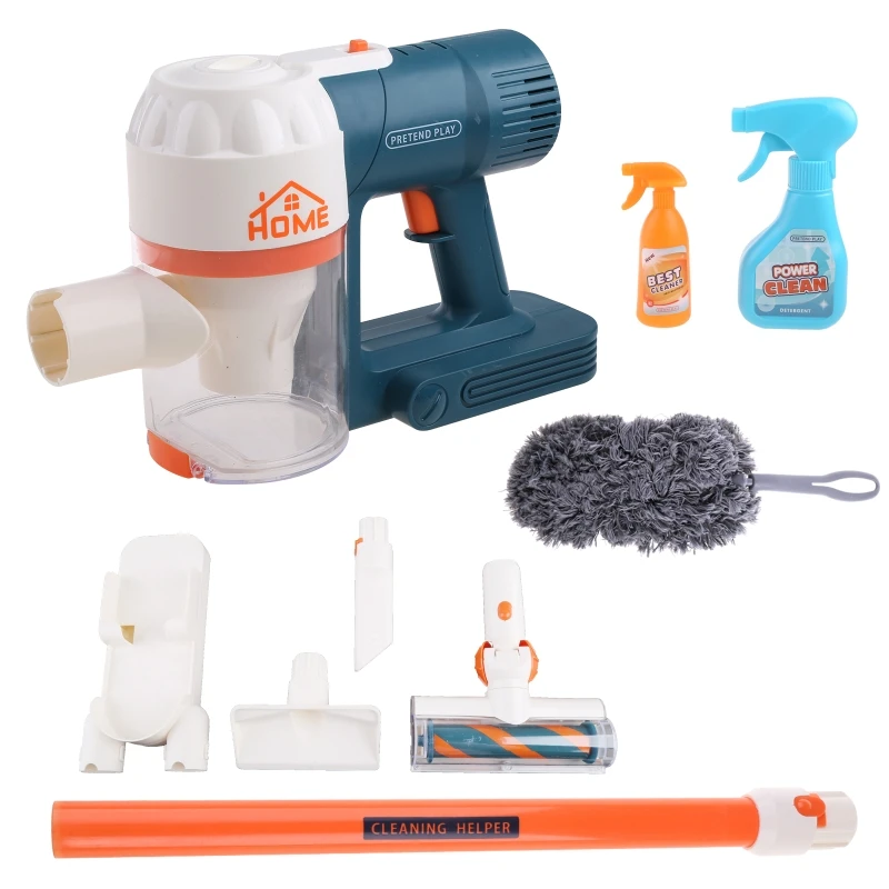 

Toy Model Cordless Vacuum Cleaner Housekeeping Cleaning Product for w/ Bottle Realistic Cleaning Tools Kid Easter