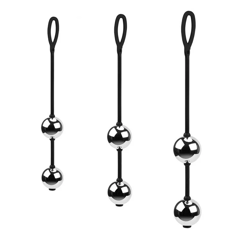 Kegel Balls 3 Size Metal Anal Beads Butt Plug Silicone Rope for Women