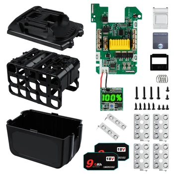 Custodia per batteria BL1890 9.0Ah per Makita 18V fai da te 6.0Ah Shell Box con protezione di ricarica della scheda PCB BMS può installare 15 batterie