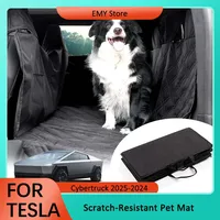 Dog Seat Cover for Tesla Cybertruck Accessories 2025 2024 Widened Waterproof Pet Rear Seat Mat Comprehensive Protection 1