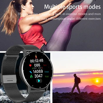 LIGE 2024 Smart watch Ladies Full touch Screen Sports Fitness watch IP67 waterproof Bluetooth For Android iOS Smart watch Female 3